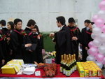 Insane male classmates trying to open champagne