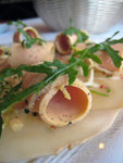 
Lightly smoked foie gras and top of marinated mushroom with virgin olive oil