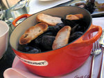 


Imported black mussels with white wine & garlic sauce