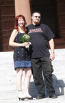 I present, the bride and groom